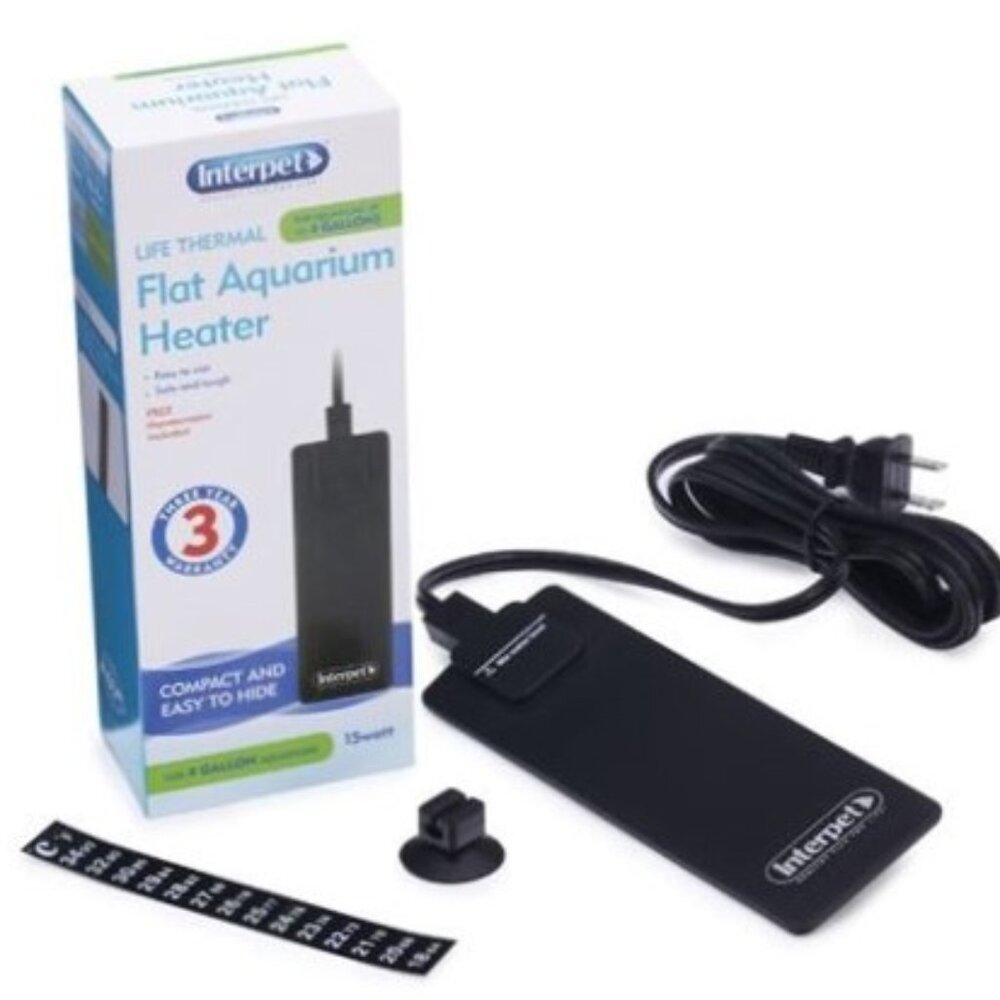 4 Gallons - 15 Watt-Flat Aquarium Heater NEW IN BOX
